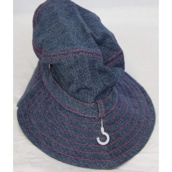NEW 2004 Gymboree Grown with Love Denim Bucket Hat S/M Snail Flowers Sequin - Picture 2 of 5